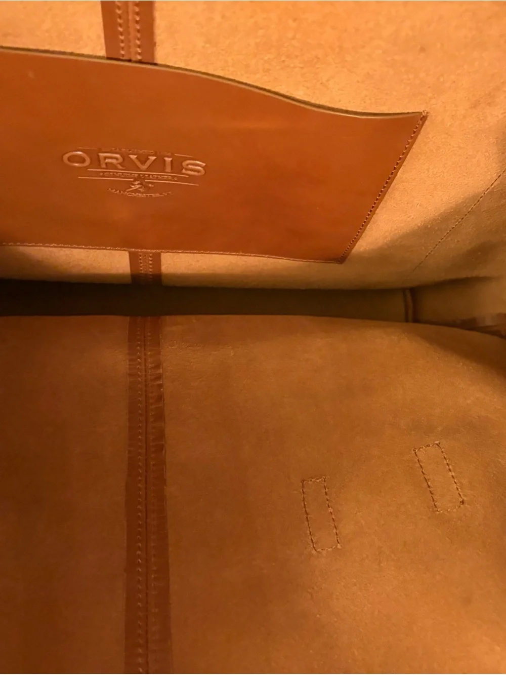 Orvis Chestnut Brown Leather Tote